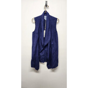 Tommy Bahama Women's Two Palms Long Vest, Size S/P, In Island Navy, 100% Linen